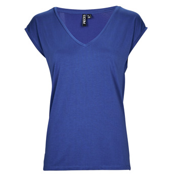 Oblečenie Žena Tielka a tričká bez rukávov Pieces PCKAMALA TEE Modrá