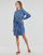 Oblečenie Žena Krátke šaty Pieces PCOSALINA LS MIDI DNM MB DRESS Modrá