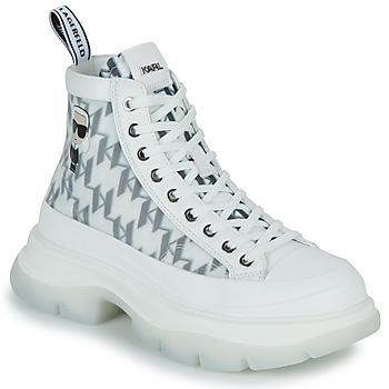 Topánky Žena Členkové tenisky Karl Lagerfeld LUNA Monogram Mesh Boot Biela