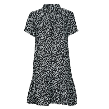 Oblečenie Žena Krátke šaty JDY JDYLION S/S PLACKET DRESS Čierna / Biela