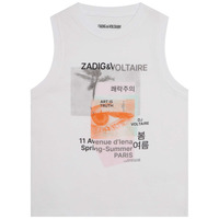 Oblečenie Dievča Tielka a tričká bez rukávov Zadig & Voltaire X15378-10P-C Biela
