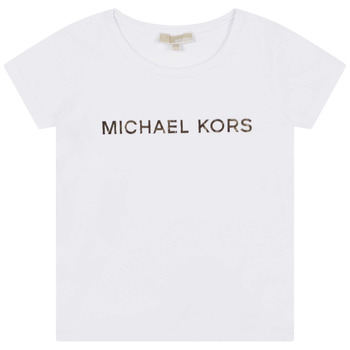 Oblečenie Dievča Tričká s krátkym rukávom MICHAEL Michael Kors  Biela