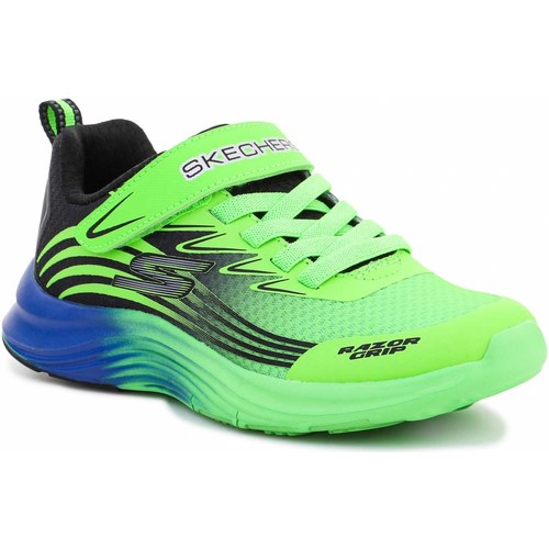 Topánky Chlapec Sandále Skechers Razor Grip Lime/Black 405107L-LMBK Viacfarebná