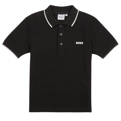 Oblečenie Chlapec Polokošele s krátkym rukávom BOSS J25P26-09B-C Čierna