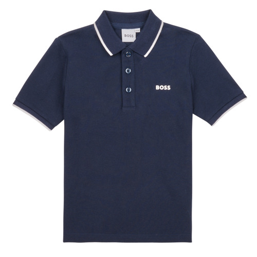 Oblečenie Chlapec Polokošele s krátkym rukávom BOSS J25P26-849-J Námornícka modrá
