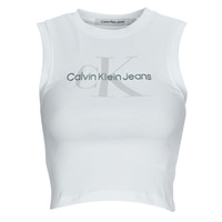 Oblečenie Žena Tričká s krátkym rukávom Calvin Klein Jeans ARCHIVAL MONOLOGO RIB TANK TOP Biela