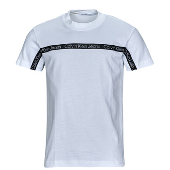 Oblečenie Muž Tričká s krátkym rukávom Calvin Klein Jeans LOGO TAPE TEE Biela