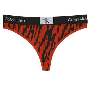 Spodná bielizeň Žena String Calvin Klein Jeans MODERN THONG Čierna / Červená