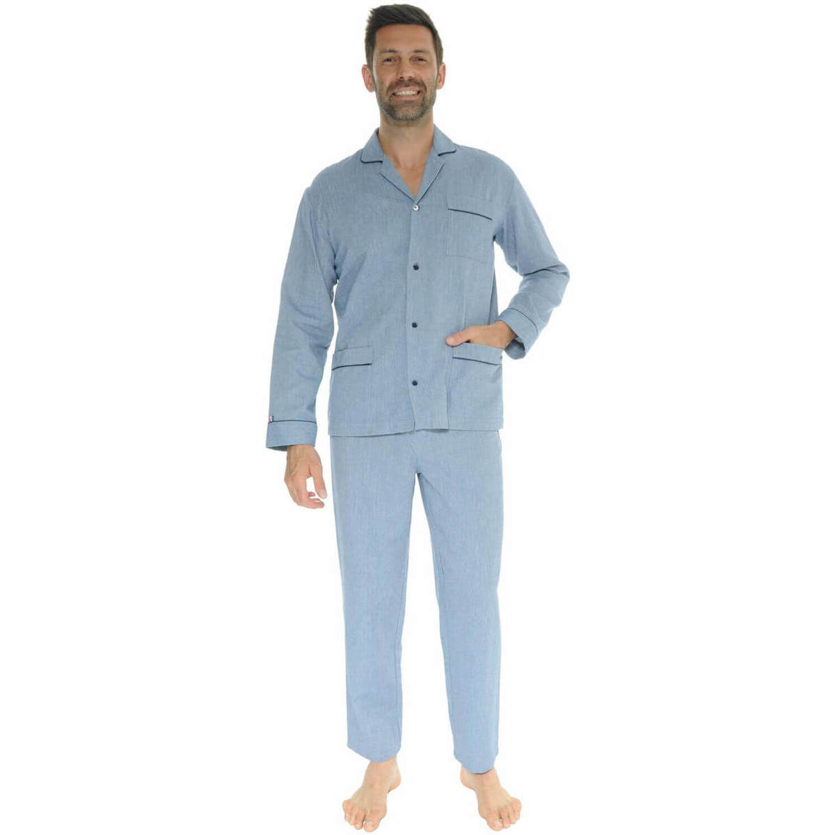 Oblečenie Muž Pyžamá a nočné košele Le Pyjama Français CHARLIEU Modrá