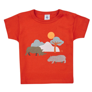 Oblečenie Deti Tričká s krátkym rukávom Petit Bateau FAON Oranžová