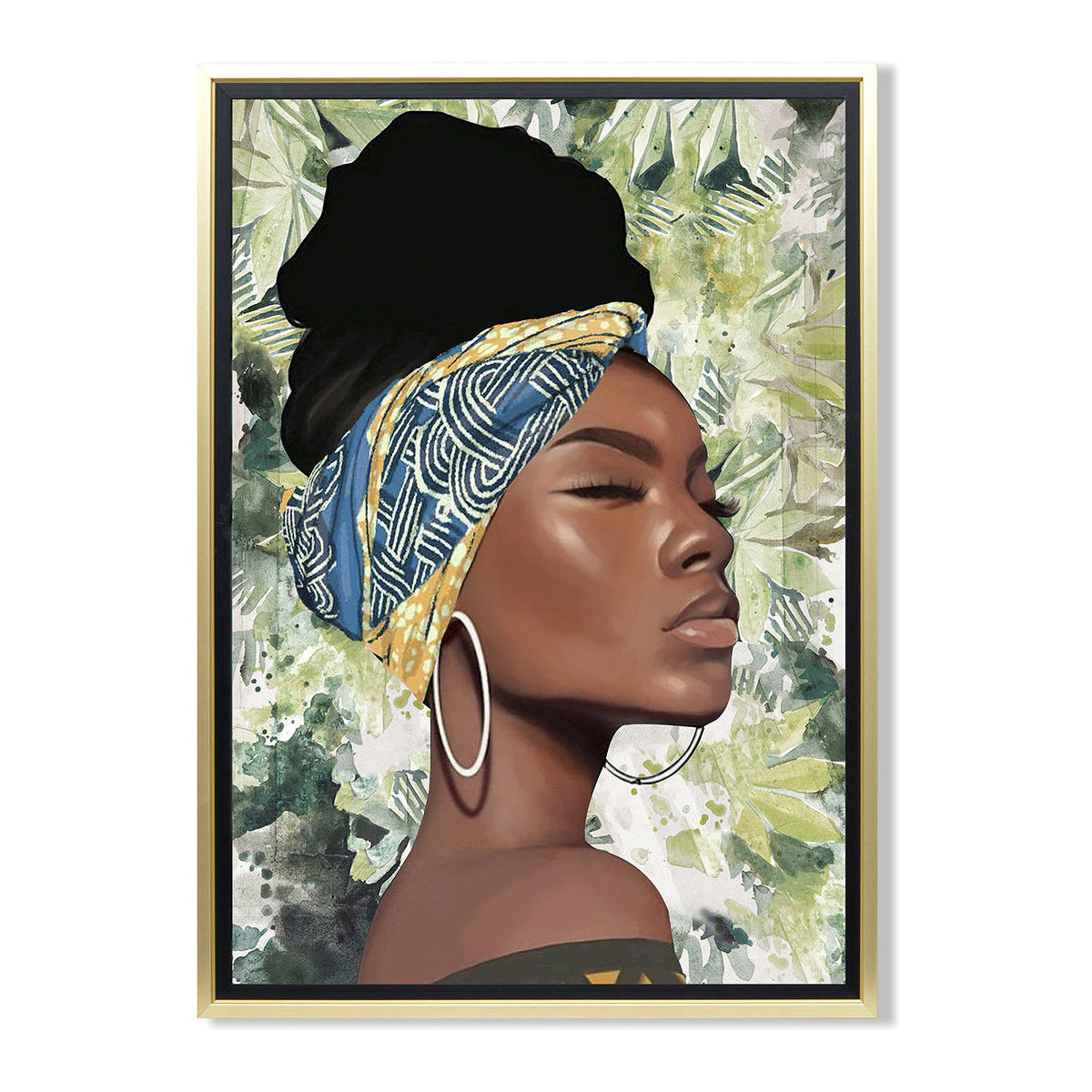 Domov Obrazy / plátna Signes Grimalt Africká Žena Zelená