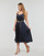Oblečenie Žena Dlhé šaty MICHAEL Michael Kors PLEATED SLIP MIDI DRESS Námornícka modrá