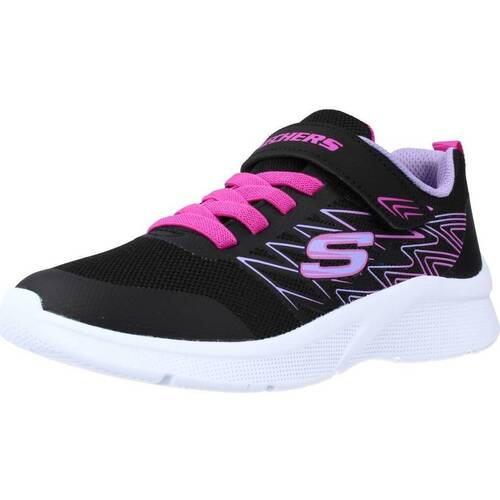 Topánky Dievča Nízke tenisky Skechers MICROSPEC - BOLD DELIGHT Čierna