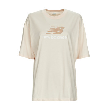 Oblečenie Žena Tričká s krátkym rukávom New Balance Essentials Stacked Logo T-Shirt Béžová