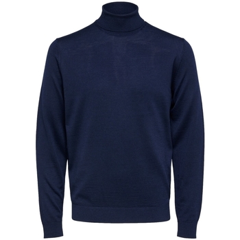 Oblečenie Muž Svetre Selected Town Merino - Navy Blazer Modrá