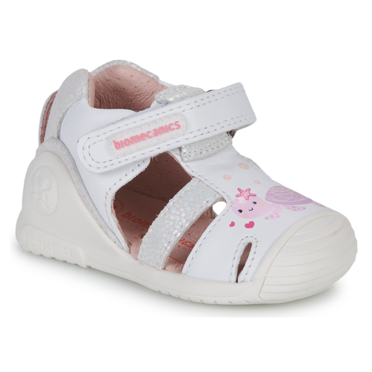 Topánky Dievča Sandále Biomecanics 222109 Biela / Ružová