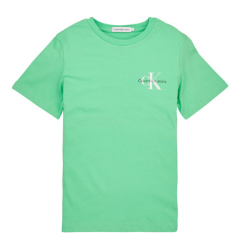 Oblečenie Chlapec Tričká s krátkym rukávom Calvin Klein Jeans CHEST MONOGRAM TOP Zelená