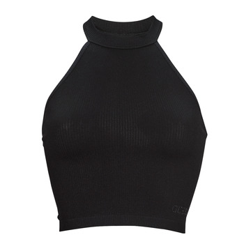 Oblečenie Žena Tielka a tričká bez rukávov Guess TORI W/LACE SEAMLESS Čierna
