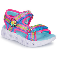Topánky Dievča Športové sandále Skechers HEART LIGHTS SANDALS Ružová / Modrá