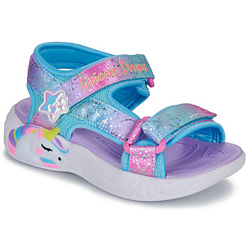 Topánky Dievča Športové sandále Skechers UNICORN DREAMS SANDAL Modrá