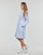 Oblečenie Žena Krátke šaty Tommy Hilfiger ITHAKA KNEE SHIRT-DRESS LS Biela / Modrá