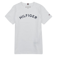 Oblečenie Deti Tričká s krátkym rukávom Tommy Hilfiger U HILFIGER ARCHED TEE Biela