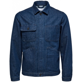 Oblečenie Muž Kabáty Selected Will Jacket - Dark Blue Denim Modrá