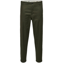 Oblečenie Muž Nohavice Selected Slim Tape Repton 172 Flex Pants - Forest Night Zelená