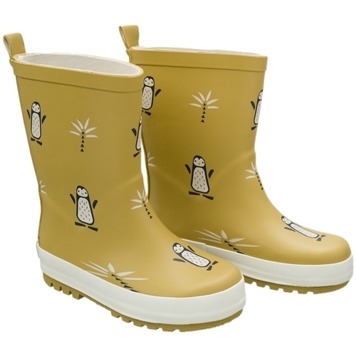 Topánky Deti Čižmy Fresk Penguin Rain Boots - Mustard Žltá