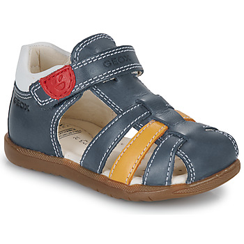 Topánky Chlapec Sandále Geox B SANDAL MACCHIA BOY Modrá / Žltá