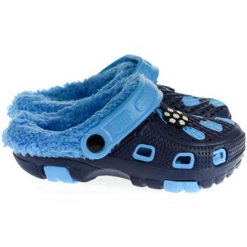Topánky Deti Šľapky John-C Detské modré zateplené crocsy SANDY 24-29 modrá