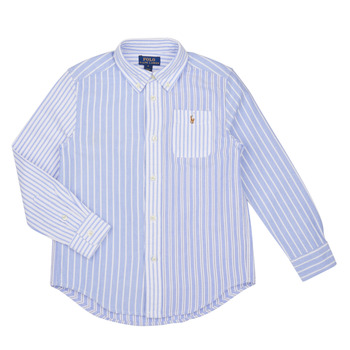 Oblečenie Chlapec Košele s dlhým rukávom Polo Ralph Lauren LS3BDPPPKT-SHIRTS-SPORT SHIRT Modrá