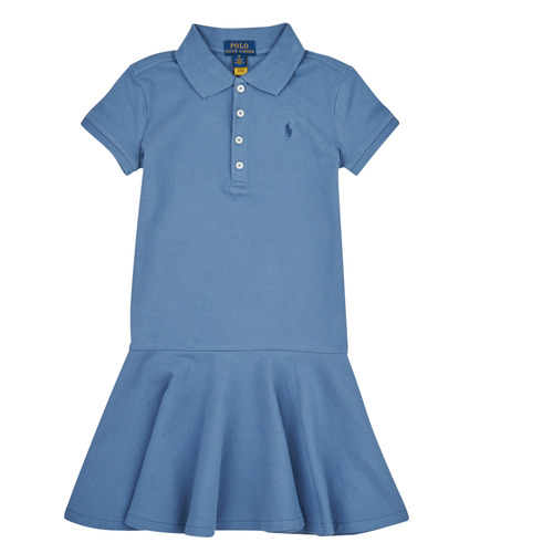Oblečenie Dievča Krátke šaty Polo Ralph Lauren SS POLO DRES-DRESSES-KNIT Modrá