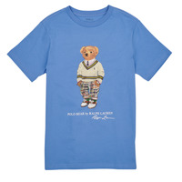 Oblečenie Chlapec Tričká s krátkym rukávom Polo Ralph Lauren SS CN-KNIT SHIRTS Modrá