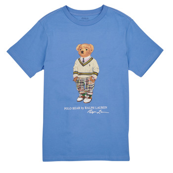 Oblečenie Chlapec Tričká s krátkym rukávom Polo Ralph Lauren SS CN-KNIT SHIRTS Modrá