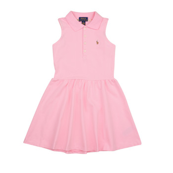 Oblečenie Dievča Krátke šaty Polo Ralph Lauren SL POLO DRES-DRESSES-DAY DRESS Ružová