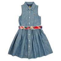 Oblečenie Dievča Krátke šaty Polo Ralph Lauren ADALENE DR-DRESSES-DAY DRESS Denim