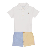 Oblečenie Chlapec Komplety a súpravy Polo Ralph Lauren SSKCSRTSET-SETS-SHORT SET Biela / Viacfarebná