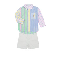 Oblečenie Chlapec Komplety a súpravy Polo Ralph Lauren LS BD SHRT S-SETS-SHORT SET Viacfarebná