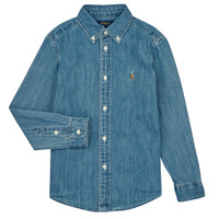 Oblečenie Chlapec Košele s dlhým rukávom Polo Ralph Lauren LS BD-TOPS-SHIRT Modrá