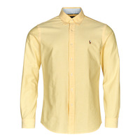 Oblečenie Muž Košele s dlhým rukávom Polo Ralph Lauren CHEMISE COUPE DROITE EN OXFORD Žltá