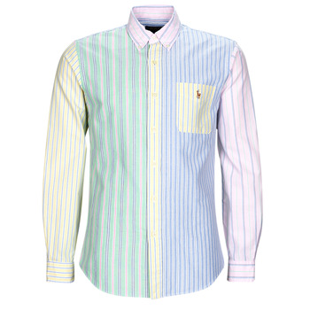 Oblečenie Muž Košele s dlhým rukávom Polo Ralph Lauren CHEMISE COUPE DROITE EN OXFORD Viacfarebná / Fancy / Pásikový vzor / Shirt