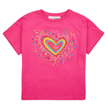 Oblečenie Dievča Tričká s krátkym rukávom Desigual TS_HEART Ružová