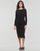 Oblečenie Žena Krátke šaty Karl Lagerfeld LONG SLEEVE JERSEY DRESS Čierna