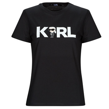 Oblečenie Žena Tričká s krátkym rukávom Karl Lagerfeld IKONIK 2.0 KARL LOGO T-SHIRT Čierna
