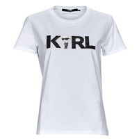 Oblečenie Žena Tričká s krátkym rukávom Karl Lagerfeld IKONIK 2.0 KARL LOGO T-SHIRT Biela