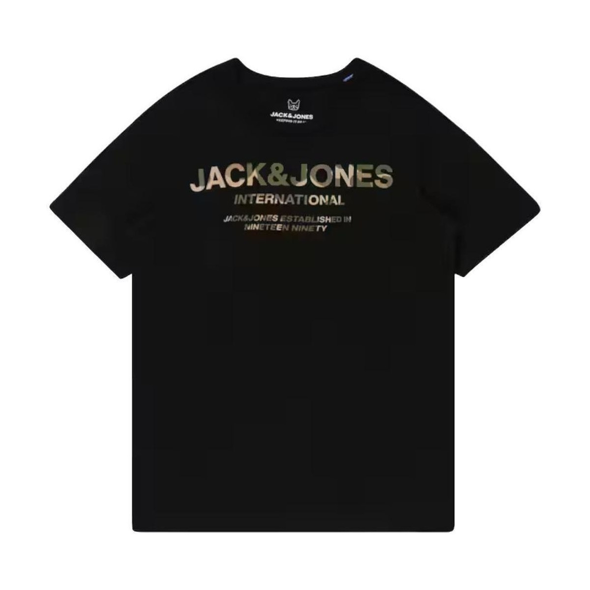 Oblečenie Chlapec Tričká s krátkym rukávom Jack & Jones  Čierna