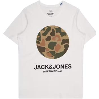 Oblečenie Chlapec Tričká s krátkym rukávom Jack & Jones  Biela