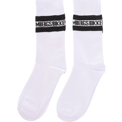 Spodná bielizeň Muž Vysoké ponožky Bikkembergs BK022-WHITE-BLACK Viacfarebná