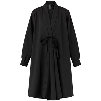 Oblečenie Žena Kabáty Wendy Trendy Coat 110775 - Black Čierna